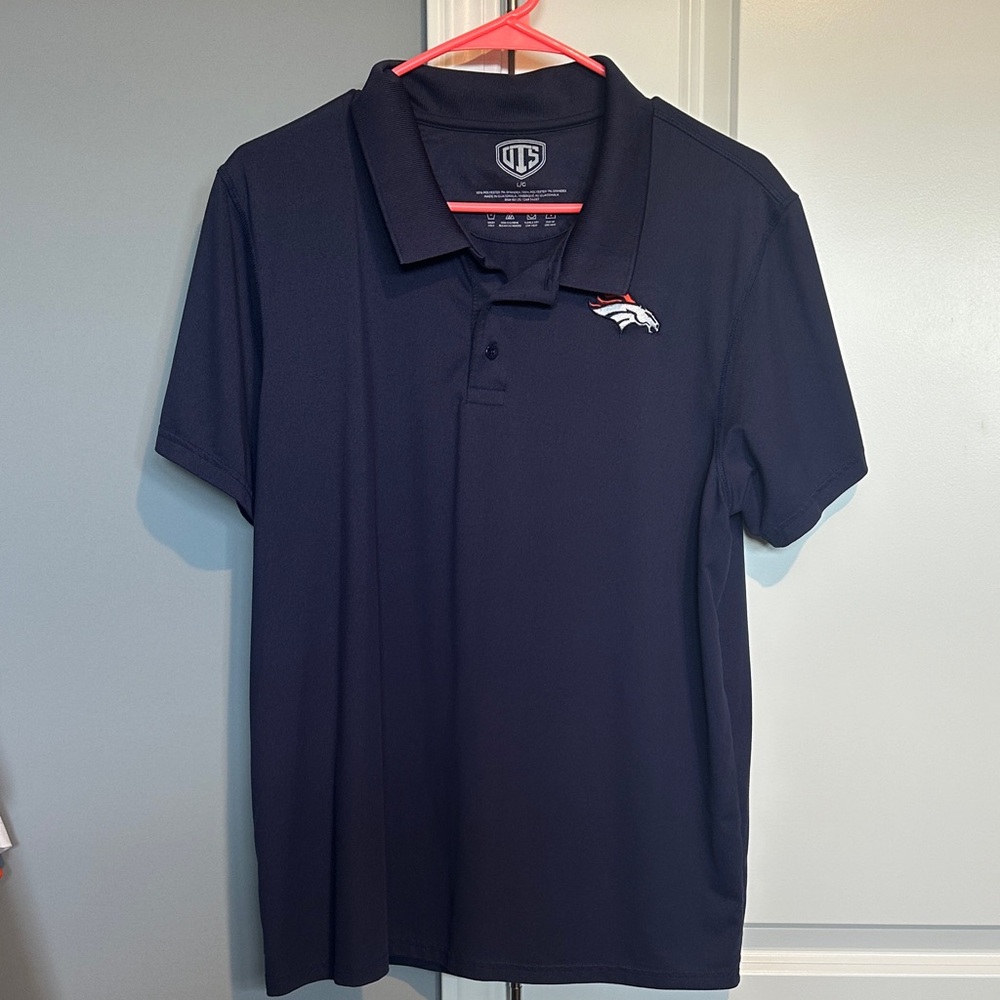 Men's Dark Blue Polo Shirt with Embroidered Logo